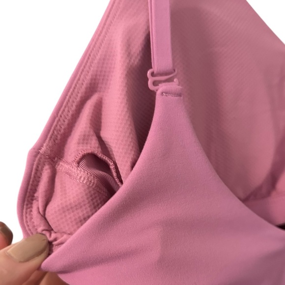 Athleta Pink Elation V Neck Hybrid Tiered Athletic Midi Dress Small - Picture 8 of 11